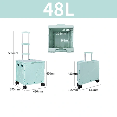 Carrito plegable tipo caja 48L